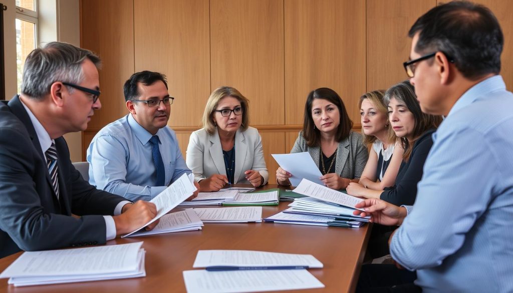 Australian education policy meeting discussing language curriculum